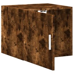 Berkfield Home Wall Cabinet Smoked Oak 45x42.5x40 cm Engineered Wood in Brown - thumbnail 7