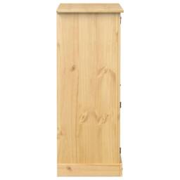 Berkfield Home Wine Cabinet Corona 97x45x114 cm Solid Wood Pine in Brown - Size: 97 x 45 x 114 cm - thumbnail 5