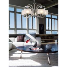 Netlighting Lincoln Table Lamp E27 Satin NickelGlassCrystal in Grey - thumbnail 4