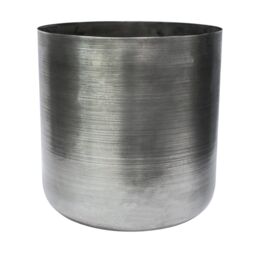 Ivyline Indoor Chelsea Pewter Planter, H28cm x D28cm in Silver - thumbnail 4