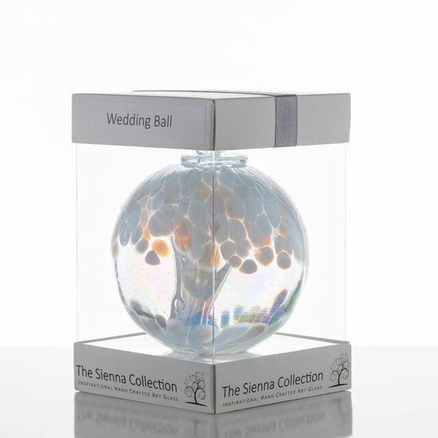Sienna Glass Wedding Gift Spirit Ball White - image 1