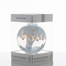 Sienna Glass Wedding Gift Spirit Ball White - thumbnail 1