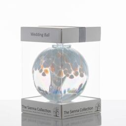 Sienna Glass Wedding Gift Spirit Ball White - thumbnail 2