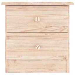 Berkfield Home Bedside Cabinet ALTA 43x35x40.5 cm Solid Wood Pine in Natural - thumbnail 3