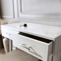 CARME HOME Olivia White Dressing Table & Stool Set - thumbnail 4