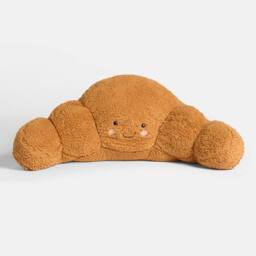 OHS Claude the Croissant Cuddle Cushion Novelty Reading Pillow in Brown - thumbnail 4