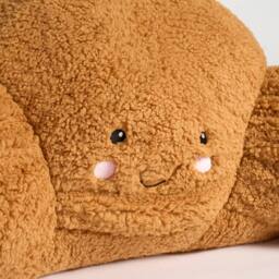 OHS Claude the Croissant Cuddle Cushion Novelty Reading Pillow in Brown - thumbnail 6
