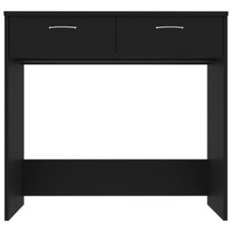 Berkfield Home Desk Black 80x40x75 cm Engineered Wood - Size: 80 x 40 x 75 cm - thumbnail 3