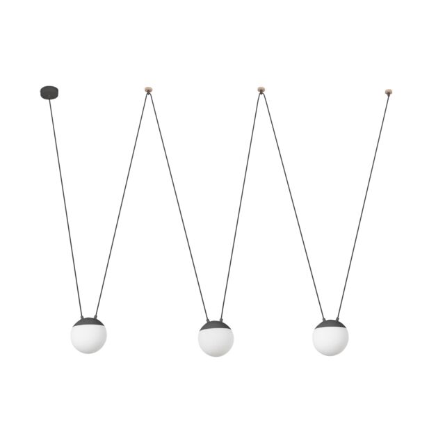 Netlighting Mine 3 Light Grey Suspension Pendant E27