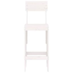 Berkfield Home Beautiful Bar Stools 2 pcs White 40x48.5x115.5 cm Solid Wood Pine - thumbnail 4