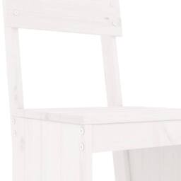 Berkfield Home Beautiful Bar Stools 2 pcs White 40x48.5x115.5 cm Solid Wood Pine - thumbnail 7