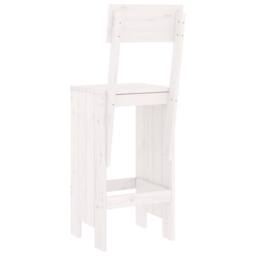 Berkfield Home Beautiful Bar Stools 2 pcs White 40x48.5x115.5 cm Solid Wood Pine - thumbnail 6