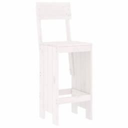 Berkfield Home Beautiful Bar Stools 2 pcs White 40x48.5x115.5 cm Solid Wood Pine