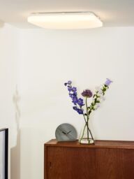 Lucide 'OTIS' Non Dimmable Stylish Decorative Indoor LED Flush Ceiling Light in White - thumbnail 2