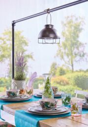 Luxform Solar Steel Wire Hanging Lantern Pittsburg in Metallics - thumbnail 2