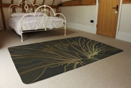 Benjamin Tate Design Monstera Plant Line Art Designer Rug in Natural - Size: Large - thumbnail 3