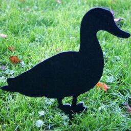 Poppyforge Duck - Hand Made By Traditional Forge Garden Ornament - Steel - H30 cm in Black - thumbnail 2