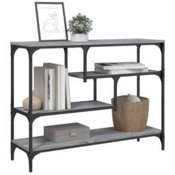Berkfield Home Decorative Console Table Grey Sonoma 100x30x75 cm Engineered Wood - Size: 100 x 30 x 75 cm - thumbnail 4