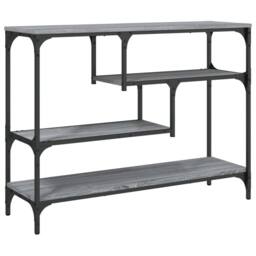 Berkfield Home Decorative Console Table Grey Sonoma 100x30x75 cm Engineered Wood - Size: 100 x 30 x 75 cm - thumbnail 3