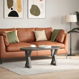 Berkfield Home Coffee Table Legs 2 pcs Anthracite 38x(42-43.3) cm Steel - thumbnail 3