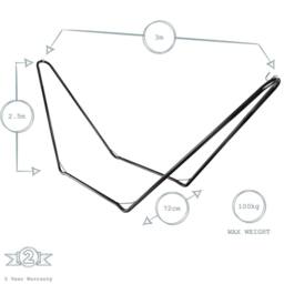 Harbour Housewares Garden Spreader Bar Hammock with Stand - thumbnail 3