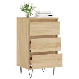 Berkfield Home Sideboard Sonoma Oak 40x35x70 cm Engineered Wood in Brown - Size: 40 x 35 x 70 cm - thumbnail 4