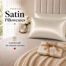 Grace Super Soft Pillow Cases 2 Pack Satin Silk Envelope Closure in Khaki - Size: Standard Pillow Case - thumbnail 8