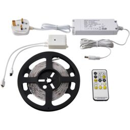 Loops 5m CCT LED Tape Kit & 24W LED Driver - Remote Control Flexible Cabinet Lighting