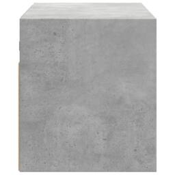 Berkfield Home TV Wall Cabinet with LED Lights Concrete Grey 100x31x35 cm - Size: 100 x 31 x 35 cm - thumbnail 7