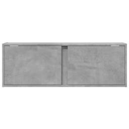 Berkfield Home TV Wall Cabinet with LED Lights Concrete Grey 100x31x35 cm - Size: 100 x 31 x 35 cm - thumbnail 6