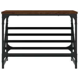 Berkfield Home Shoe Rack Brown Oak 60x30x45 cm Engineered Wood - Size: 60 x 30 x 45 cm - thumbnail 4