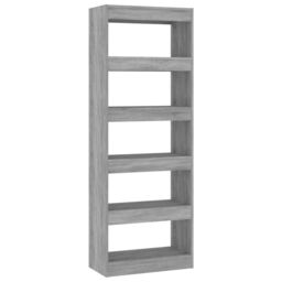 Berkfield Home Book Cabinet/Room Divider Grey Sonoma 60x30x166 cm Engineered Wood - Size: 60 x 30 x 166 cm - thumbnail 2