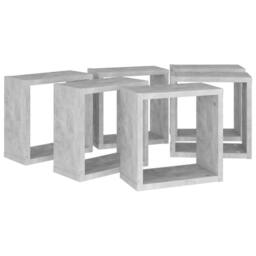 Berkfield Home Wall Cube Shelves 6 pcs Concrete Grey 30x15x30 cm - Size: 30 x 15 x 30 cm - thumbnail 6