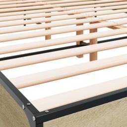 Berkfield Home Bed Frame without Mattress Sonoma Oak 140x190 cm in Light Oak - thumbnail 7