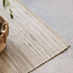 THE RUGS Handloom Jute Rug Dhaka Natural Jute Wool Cotton Woven Rug in Cream - Size: 80 cm x 150 cm - thumbnail 7