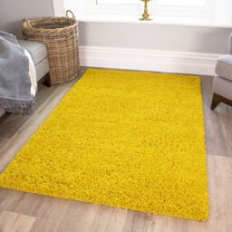 Kukoon Yellow Value Shaggy Living Area Rug - Size: 135 cm x 135 cm - thumbnail 2
