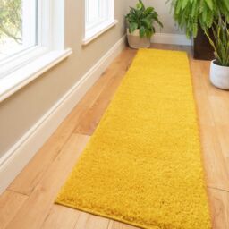 Kukoon Yellow Value Shaggy Living Area Rug - Size: 135 cm x 135 cm - thumbnail 3