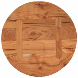 Berkfield Home Table Top √ò40x3.8 cm Round Solid Wood Acacia in Brown - Size: 40x3.8 cm - thumbnail 5