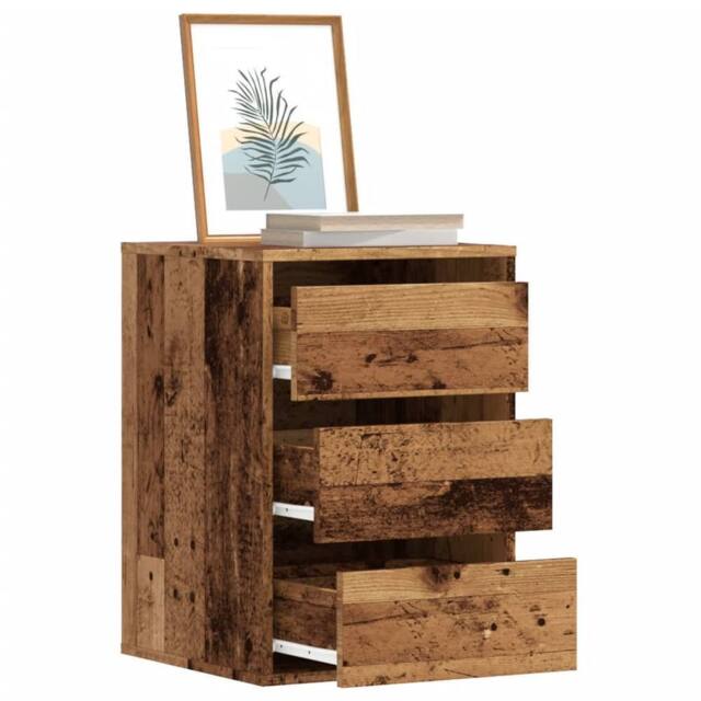 Berkfield Home Corner Chest of Drawers Old Wood 40x41x58 cm Engineered Wood in Brown - Size: 40 x 41 x 58 cm - image 1