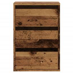 Berkfield Home Corner Chest of Drawers Old Wood 40x41x58 cm Engineered Wood in Brown - Size: 40 x 41 x 58 cm - thumbnail 4
