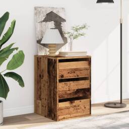 Berkfield Home Corner Chest of Drawers Old Wood 40x41x58 cm Engineered Wood in Brown - Size: 40 x 41 x 58 cm - thumbnail 3