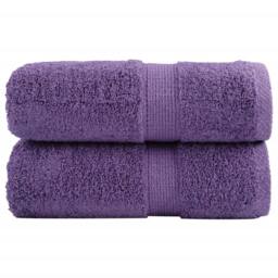 Berkfield Home Premium Soap Towels SOLUND 2 pcs Purple 30x30 cm 600 gsm - thumbnail 2
