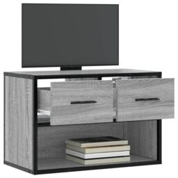 Berkfield Home TV Cabinet Grey Sonoma 60x31x39.5 cm Engineered Wood & Metal - thumbnail 3