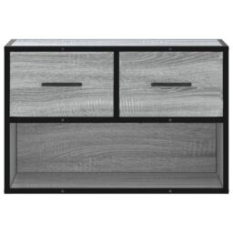 Berkfield Home TV Cabinet Grey Sonoma 60x31x39.5 cm Engineered Wood & Metal - thumbnail 4