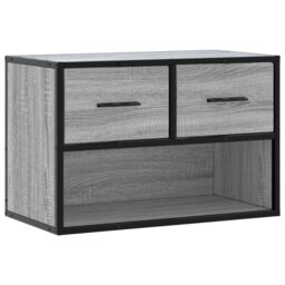 Berkfield Home TV Cabinet Grey Sonoma 60x31x39.5 cm Engineered Wood & Metal - thumbnail 2