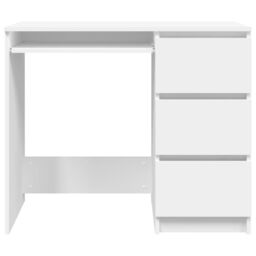 Berkfield Home Desk White 90x45x76 cm Engineered Wood - Size: 90 x 45 x 76 cm - thumbnail 5