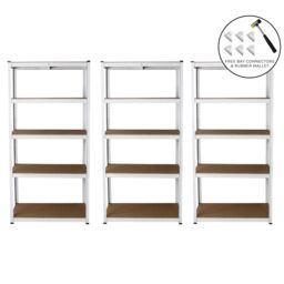 Monstershop 3 x E-Rax White Metal Racking Units - thumbnail 2