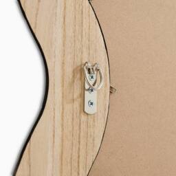 FurnitureboxUK Liora Walnut Wood Medium 90x60cm Rectangle Wavy Wall Mirror - Size: 90x60 cm - thumbnail 8