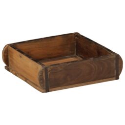 Berkfield Home Tray 31x29x10 cm Solid Wood Reclaimed in Brown - Size: 31 x 29 x 10 cm - thumbnail 3