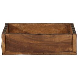 Berkfield Home Tray 31x29x10 cm Solid Wood Reclaimed in Brown - Size: 31 x 29 x 10 cm - thumbnail 5